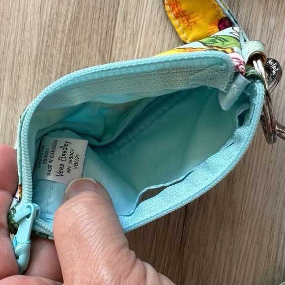 Vera Bradley Zip ID Holder with Wide Lanyard - Lemon Grove Pattern - Picture 7 of 8